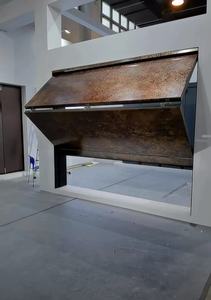 Diseño de parrilla de aluminio personalizado de fábrica puertas de garaje plegables verticales puerta de garaje plegable de acero vertical externa - Product Image 5