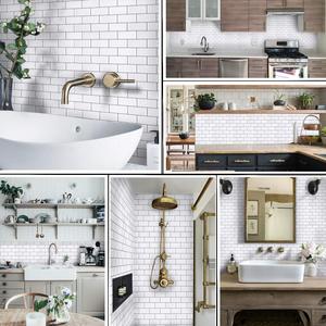 Mosaico de Diseño Moderno CH, <span class=keywords><strong>Parquet</strong></span> Decorativo Autoadhesivo de 25x25, Azulejos de Pared Tipo Metro para Baños e Interiores - Product Image 3