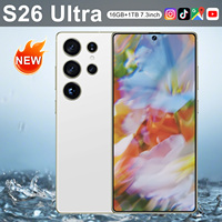 Nuevo Smartphone S26 Ultra Original 5G con Pantalla HD de 7.3 Pulgadas, 16GB+1TB, Doble SIM, Cámara HD de 72+108MP, Idioma Operativo Español
