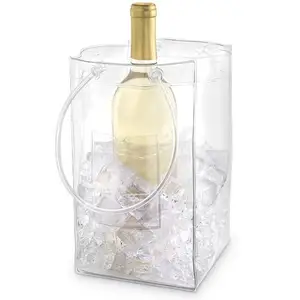 Bolsa enfriadora de botellas de vino, bolsa de hielo, soporte de Gel de refrigeración de cerveza, portátil, herramienta de frío y hielo, PVC, nueva