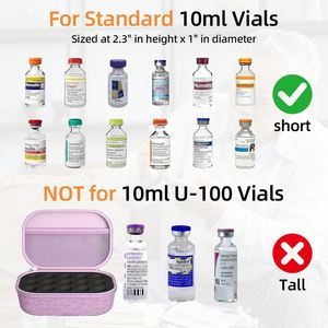 High Quality 15 Slots Diabetic Insulin Peptide Cooler <b>Bag</b> 10ml Vial Holder Shockproof Waterproof Lightweight <b>Mini</b> EVA Insulin - Product Image 4