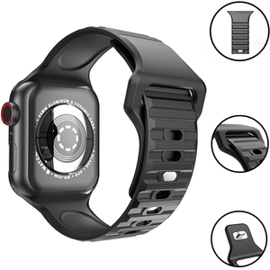 Eraysun Silicone liên kết dây đeo vòng lặp cho Apple xem ban nhạc 44/40mm cho iWatch loạt 8 7 6 thể Thao Vòng đeo tay 42 <span class=keywords><strong>41</strong></span> 45 49mm siêu - Product Image 6