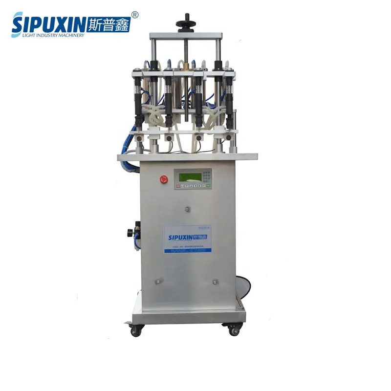 High Efficiency Glass Bottle Pneumatic Four Heads Perfume Filling Machine for Perfume liquid products