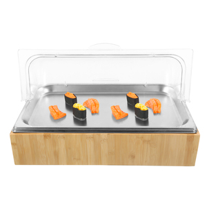 Vitrine réfrigérée pour aliments en acier inoxydable <span class=keywords><strong>Berman</strong></span> Buffet, présentoir à macarons, maintien au frais des aliments - Product Image 1