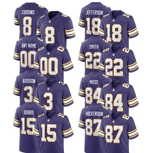 Maillot de football américain classique violet Minnesota 2026 personnalisé, chemises brodées, uniformes de jeunes brodés, vêtements de sport avec logos - Product Image 1