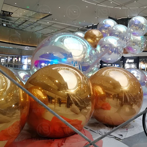 Esferas de Espejo Inflables Reflectantes Gigantes <span class=keywords><strong>para</strong></span> Colgar en Eventos y Fiestas, Bola de Espejo Disco <span class=keywords><strong>para</strong></span> Decoración de Eventos - Product Image 2