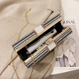 Nuove <span class=keywords><strong>Borse</strong></span> Eleganti per Cene e Feste, Borsa a Tracolla con Motivo Dollaro per Donne, <span class=keywords><strong>Mini</strong></span> Borsette di Lusso, Pochette da Sera con Strass - Product Image 4