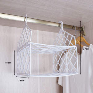 Wardrobe <b>Storage</b> Rack <b>Clothes</b> Organizer Multilayer Shelving Multifunctional Clothing <b>Storage</b> Basket Hangers - Product Image 3
