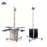 Tour de surveillance solaire intégrée avec contrôleur MPPT et armoire extérieure durable pour la protection des actifs