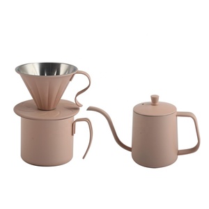 Durable Pink Color Thickened Stainless Steel 304 Pour Over Coffee <b>Maker</b> Set - Product Image 2