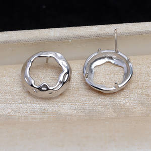 Ensemble de pendentifs en argent S925, couronne baroque stéréoscopique, crochet d'oreille, plateau vide en forme de perle 9-14 pour la fabrication de bijoux DIY, emballé dans un sac - 4174 - Product Image 4