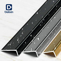 Bande de nez-de-marche en alliage d'aluminium en forme de L, antidérapante, moderne, pour marches d'escalier scolaires - Durable, étanche, écologique, argentée 40x20mm