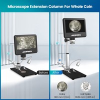 Microscope numérique 3D AD207S, grossissement 260x, éclairage LED, pour réparation mobile, outil de soudure à longue distance pour téléphone