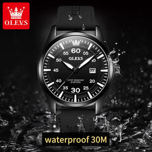 9962 Oem logo Watch Waterproof Fashion Classic Relojes Wrist Custom Calendar <b>Leather</b> Luxury Men Quartz Watches - Product Image 6