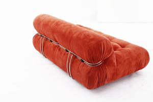 Sofá moderno <span class=keywords><strong>Soriana</strong></span> de tela de pana para sala de estar, mueble moderno de 2 asientos, midcentury - Product Image 4