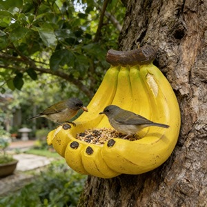 Mangeoire à oiseaux créative en résine en forme de banane pour la décoration de <span class=keywords><strong>jardin</strong></span> et de cour - Product Image 6