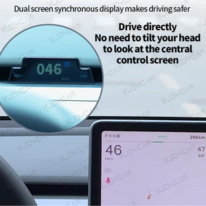 VJOYCAR Compteur de vitesse <span class=keywords><strong>HUD</strong></span> caché sur le tableau de bord pour Tesla 3 Y 2021, ne bloque pas les évents d'air, affichage des clignotants synchronisé avec le bouton de fonction - Product Image 3