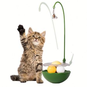 Jouet pour chat amusant et écologique, en forme de tasse à secouer, avec plume détachable et résistant aux morsures, en plastique - Product Image 1
