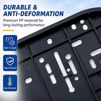 Support de plaque d'immatriculation de voiture en plastique creux anti-déformation, norme européenne, vente en gros d'accessoires automobiles