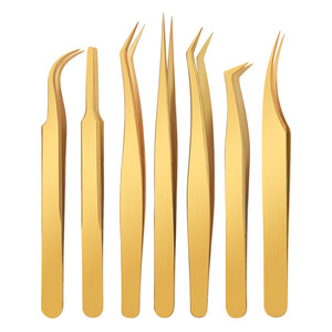 Stainless Steel Eyelash Tweezers 17.5cm X 6cm Precision For Eyelash Extension Tools - Product Image 2