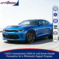 Vente flash : Jantes en alliage forgé 2 pièces 20x9.5 20x10.5 Noir brillant usiné 5x120 avec garniture carbone pour Chevrolet Camaro SS