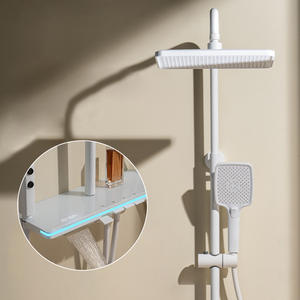 Diseño <span class=keywords><strong>de</strong></span> <span class=keywords><strong>columna</strong></span> <span class=keywords><strong>de</strong></span> juego <span class=keywords><strong>de</strong></span> <span class=keywords><strong>ducha</strong></span> <span class=keywords><strong>de</strong></span> baño blanco con <span class=keywords><strong>ducha</strong></span> superior <span class=keywords><strong>de</strong></span> gran tamaño y Sistema <span class=keywords><strong>de</strong></span> <span class=keywords><strong>ducha</strong></span> termostática <span class=keywords><strong>de</strong></span> PISTOLA <span class=keywords><strong>DE</strong></span> PULVERIZACIÓN <span class=keywords><strong>de</strong></span> mano - Product Image 2