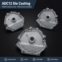 Couverture de carter en aluminium moulé sous pression ADC12 H340G, pièces de moteur de générateur onduleur 5KVA personnalisées OEM, directement du fabricant