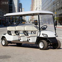 Voiturette de golf électrique 4 places avec vitres trempées, adaptée à divers usages, directement de l'usine, pour les trajets panoramiques toutes saisons et les dunes