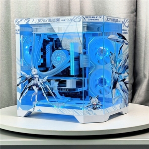 Doğrudan üretici yeni tasarım ROG ASUS SnowBlister m-atx bilgisayar dolabı durumda ihracat için temperli cam bilgisayar kılıfları - Product Image 2