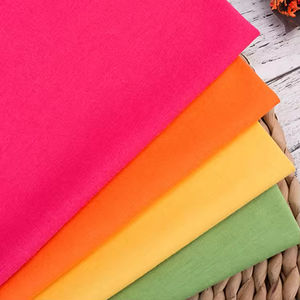 Tissu tricoté uni 100 % coton peigné 26S, 140 g/m², respirant, teint uni, gravé d'un côté, pour chemises - Vente en gros - Product Image 3