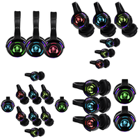Casque UHF LED RF988 avec logo personnalisé, 3 canaux, sans fil, pour soirées silencieuses