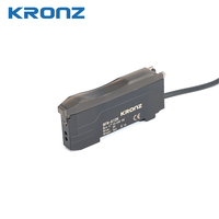 Capteur à fibre optique numérique KRONZ, LED rouge 630 nm avec sortie NPN/PNP, réponse rapide 50, 12-24 VDC pour détection de précision