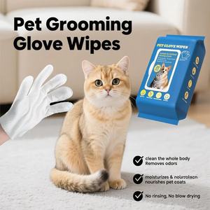 Guantes de Baño y Limpieza para Mascotas, Toallitas de Aseo para Perros y Gatos, Guantes Desechables Multiusos para el Cuidado de Mascotas, Toallitas Húmedas - Product Image 5