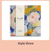 Hardcover 18*18 Verdicktes Notizbuch Bunter Rosenblumen-Stoff bezug mit leeren Innenseiten für die Kreativität der Kunstmalerei