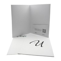 Carpeta de Presentación Promocional para Negocios, Impresa con UV, Papel de Arte de 300 g/m², Tamaño A4, Colores Surtidos, Logotipo Personalizado de Fábrica China, Venta Caliente, OEM