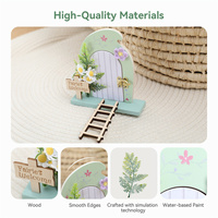 Kit de Porte de la Fée des Dents DIY Vert Menthe Pastel en Bois, Jouet Sensoriel Montessori Certifié CE/EN71, Labyrinthe à Billes à Bascule, Cadeau d'Anniversaire