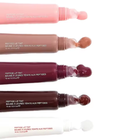 Tube cosmétique vide personnalisé en plastique souple pour baume ou huile exfoliante pour les lèvres, 3ml, 10ml, 15ml, 20ml, avec impression sérigraphique sur surface pour gloss.