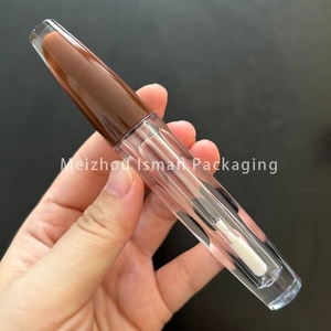 Tube de gloss à lèvres transparent en forme de cône unique ISMAN, 4 ml, 16 ml, flacon de mascara rouge à parois épaisses, conteneur cosmétique en cristal, logo personnalisé - Product Image 5