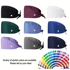 Bonnet chirurgical unisexe en coton écologique personnalisé avec logo, bord souple et doublure en satin pour médecins et infirmières – Vente en gros - Product Image 2