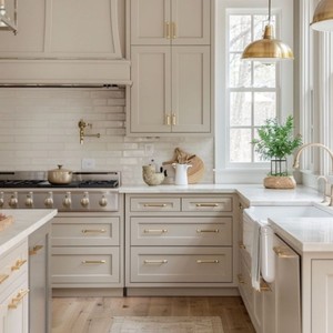 Tủ bếp sơn mài màu xám nhạt cho gia đình: Mang đến sự linh hoạt và quyến rũ cho nhà bếp hiện đại - Product Image 2