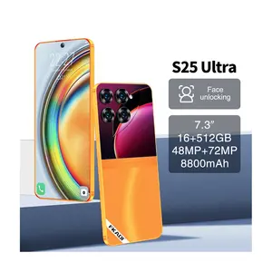2024 Hot Style 7.3 polegadas S25 Ultra + telefones celulares 8800mAh telefones celulares Android 13 smartphones 2024