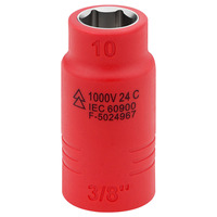 Clé à douille hexagonale isolée en chrome Exploit de qualité industrielle 1/4 pour outils de quincaillerie, réparation de véhicules électriques, têtes de clé 1000V