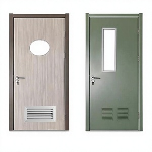 Portes d'hôpital médicales hermétiques en acier pour blocs opératoires - Intérieur/Extérieur moderne, certifiées ISO9001, taille personnalisable - Product Image 1