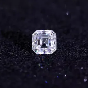 チャールズアッシャーカットホワイトカラーD-EF-GH VVS透明度フェイクダイヤモンドモアッサナイト宝石シルバーリング用