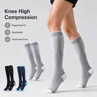 Chaussettes de compression professionnelles pour activités de plein air, chaussettes de sport élastiques jusqu'aux genoux pour la course à pied, le cyclisme, le yoga, le football et l'entraînement