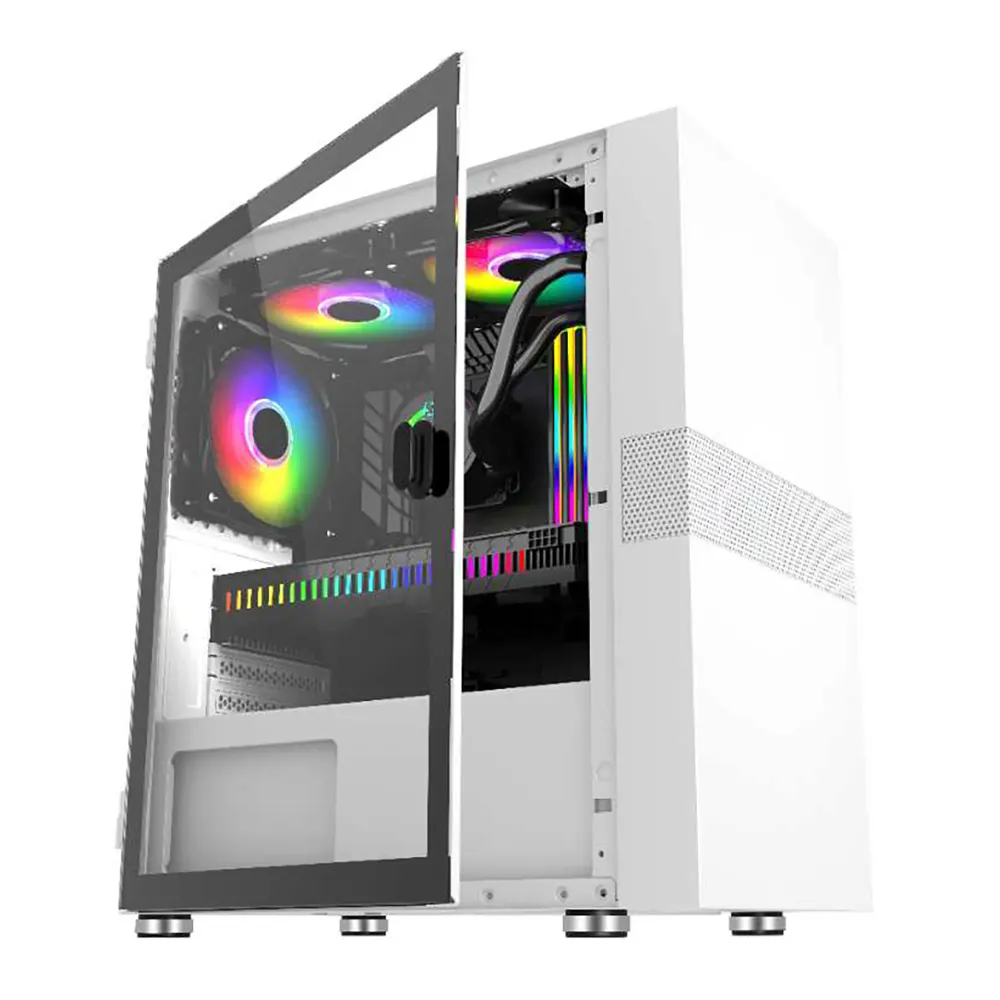 Factory Wholesale Manufacturer Computer Case Desktop Diy Side Game Water-cooled Atx With Hinged Glass Window