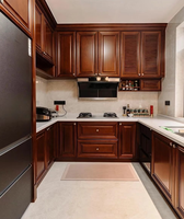 Ensembles complets de cuisines modernes en bois massif de chêne américain de luxe, prêts à assembler, avec panneaux en contreplaqué, marque Hardworking