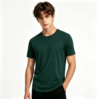T-shirts pour hommes en coton 100% uni, col rond, manches courtes, coupe ample, logo personnalisé, décontracté, quotidien, streetwear, extérieur