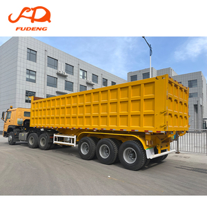 รถพ่วงบรรทุกแบบเตี้ย 3 เพลา ทรงสี่เหลี่ยม ยี่ห้อ FUDENG แบบกำหนดเองได้ สำหรับขายในเคนยา ใช้ขนส่งทราย ถ่านหิน และขยะ - Product Image 3