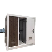 Douche extérieure industrielle portable avec toilettes, structure en acier, salle de bain mobile modulaire